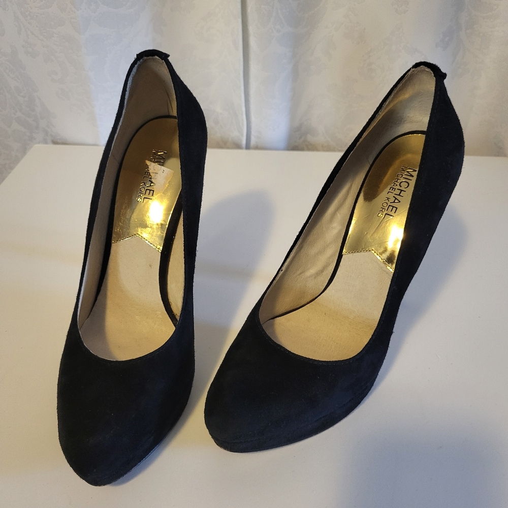 Michael Kors Black Stiletto Heels, Shoes, Pumps, Suede Size 10m - Picture 2 of 15